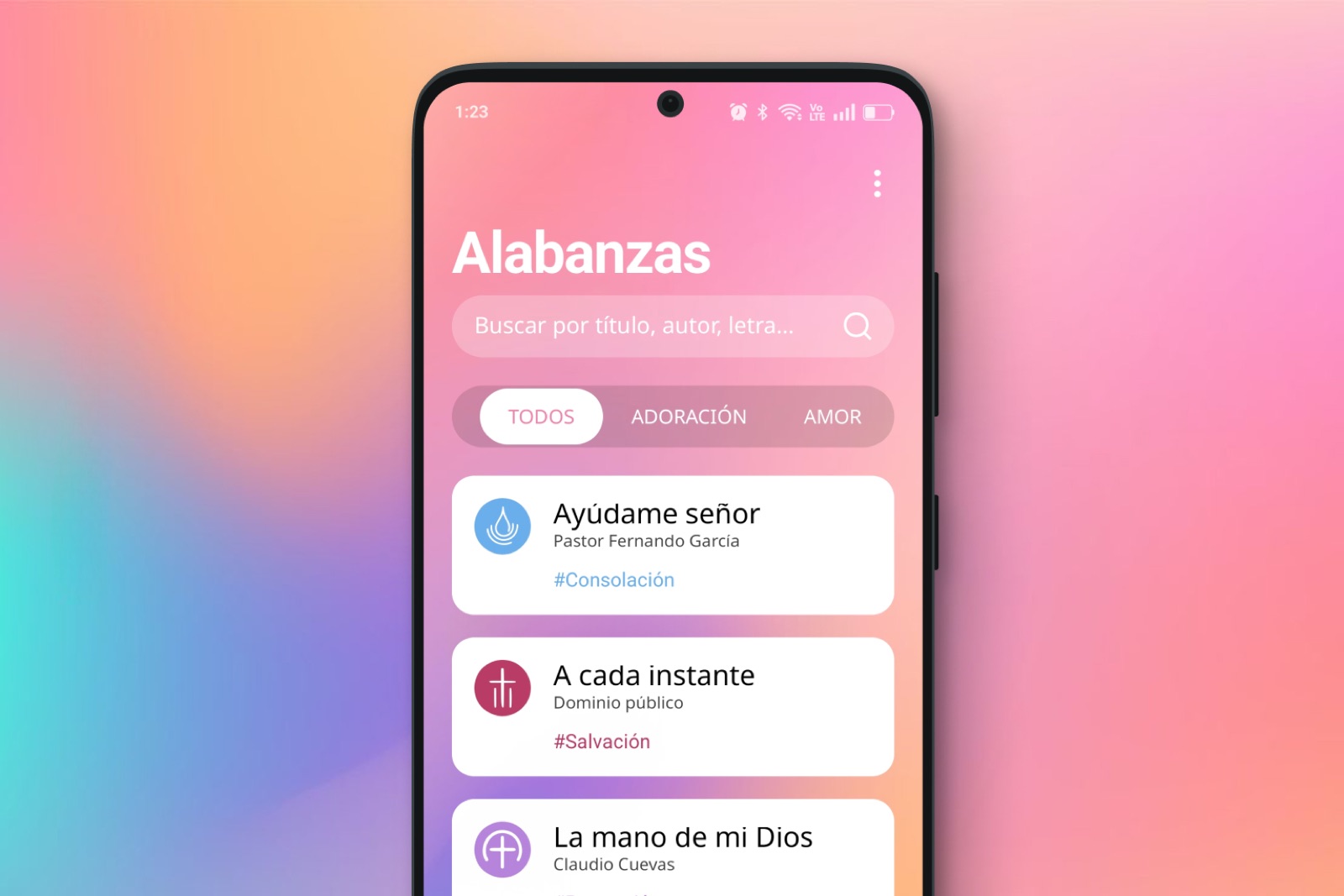 Mobile App for Song Lyrics and Worship